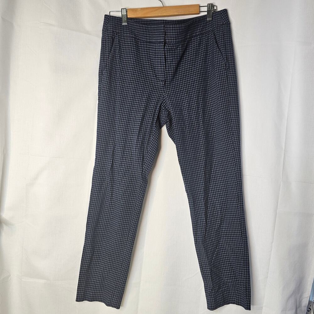 Loft Ann Taylor blue Plaid Marisa Skinny Pants size 10